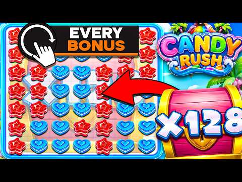 EVERY BONUS FEATURE On CANDY RUSH SLOT!! (MAX MULTI)